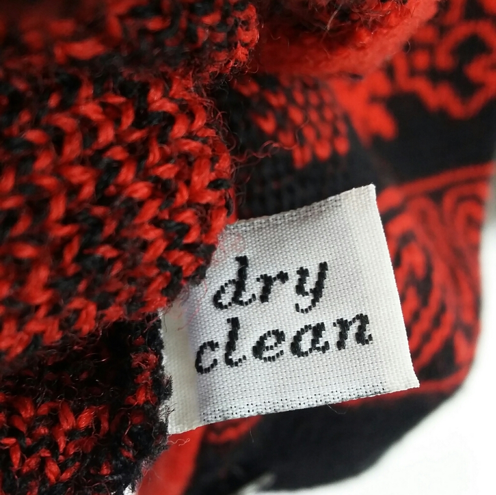 Pendleton Holiday Red/Black Scroll Button Cardigan - image 8